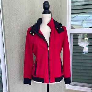 Ralph Lauren Red Bomber Jacket with Black Trim